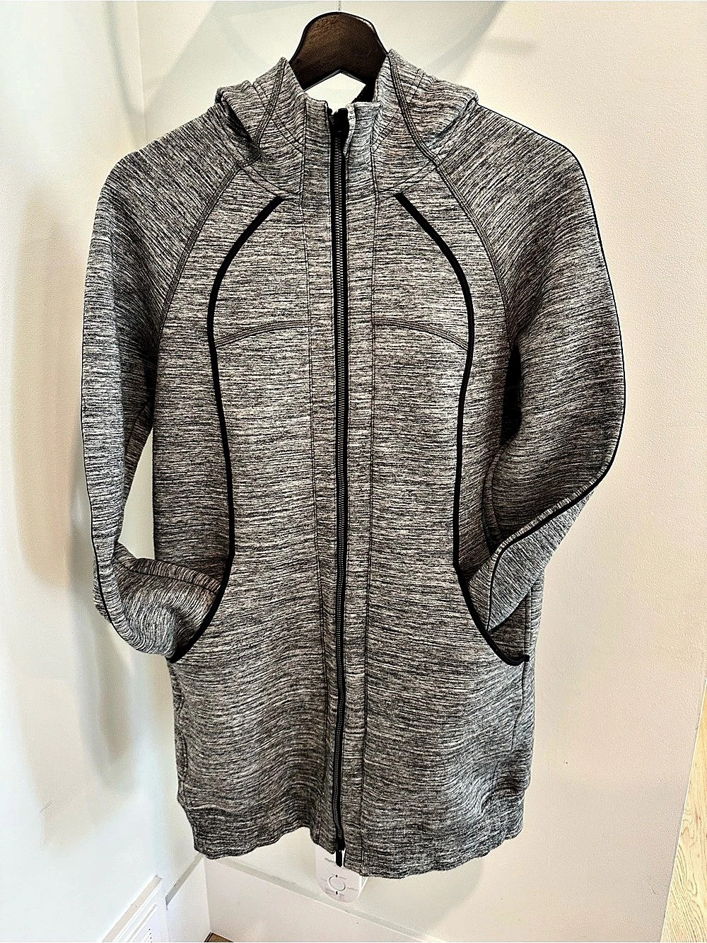Lululemon Scuba Hoodie II - Long Gray Zip-Up Hooded Jacket Medium